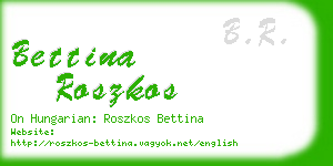 bettina roszkos business card